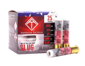 ATI ATIAC410R Shotshell  410Gauge 2.50" 1/4oz Slug Shot 25 Per Box/10 Case