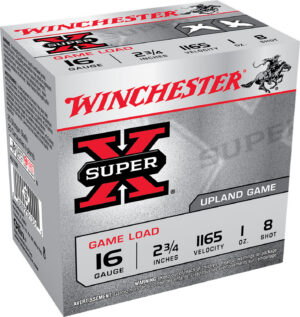 Winchester Super X Game Load 16 Gauge 2.75" 1 oz #8 Shot 250-Round Case XU168