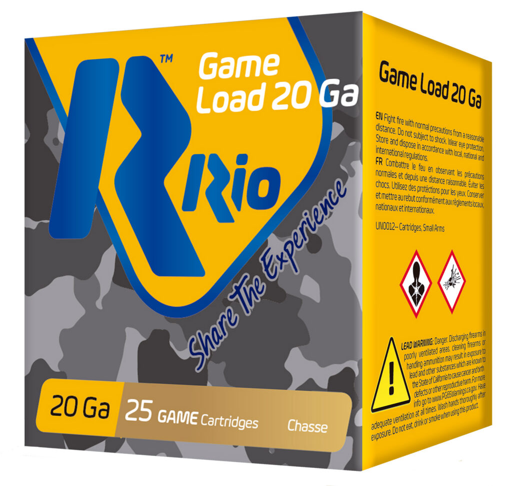 Rio Ammunition Game Load 20 Gauge 2-3/4 in 1 oz #7.5 Shot 250-Round Case RC2075