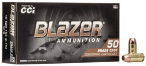 CCI 5210 Blazer Brass Handgun 40S&W 165gr Full Metal Jacket 50 Per Box