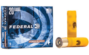 FEDERAL POWERSHOK 20GA 2.75" 20P #3 BUCK 5 Rounds