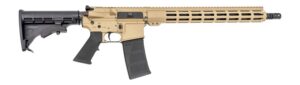 Andro Corp Industries 55616BBFDE ACI-15 Bravo 5.56 NATO 30+1 16" Black Nitride Threaded Barrel, Flat Dark Earth Aluminum Receiver w/Picatinny Rail, M-LOK Handguard, M4 Black Polymer Stock, A2 Grip, Am