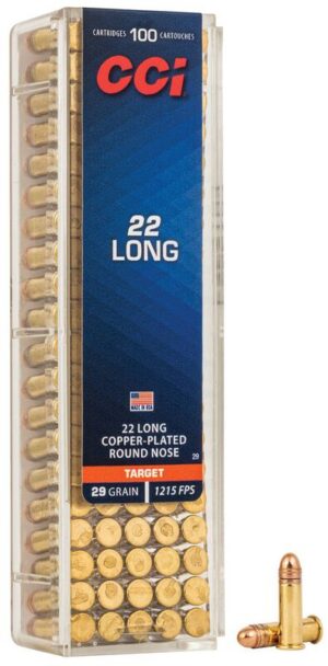 CCI 22 Long 29 Grain Copper Plated Round Nose 1215 fps 100 Rounds