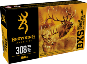 Browning BXS 308 Win 150 gr Copper Solid Expansion Polymer Tip 20-Round Box B192403081