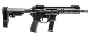 Alpha Foxtrot AA08X1HXX-XABK20 AFMG9  9mm Luger 20+1 7.50" Black QPQ Threaded Barrel, M-LOK Handguard, Black Anodized Aluminum Receiver w/Picatinny Rail, Black Polymer SB Tactical Brace, MFT Grip