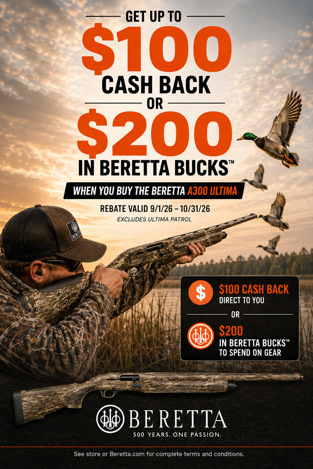 Beretta A300 Ultima 20 Gauge 28" BLACK SYNTHETIC J32TT28 - Image 2